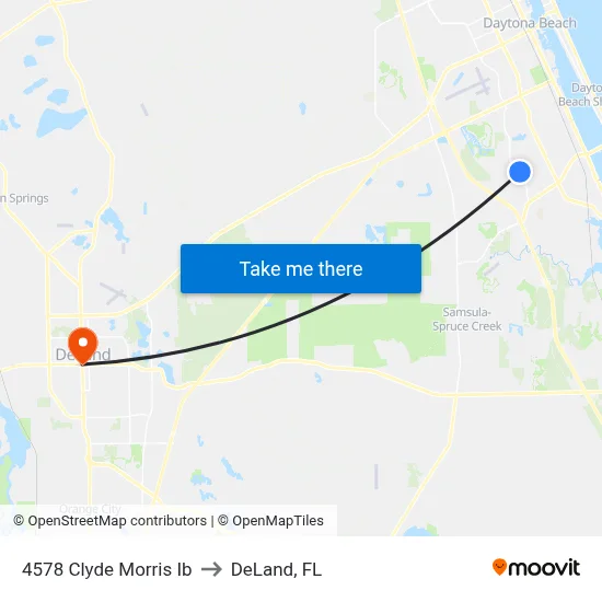 4578 Clyde Morris Ib to DeLand, FL map