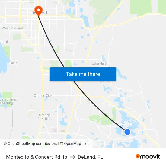 Montecito & Concert Rd. Ib to DeLand, FL map