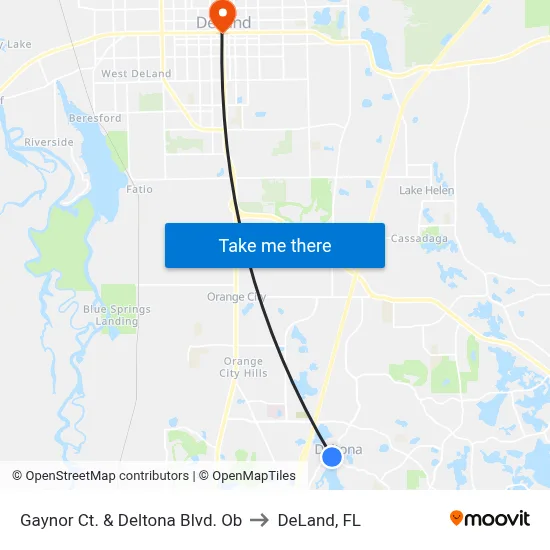 Gaynor Ct. & Deltona Blvd. Ob to DeLand, FL map