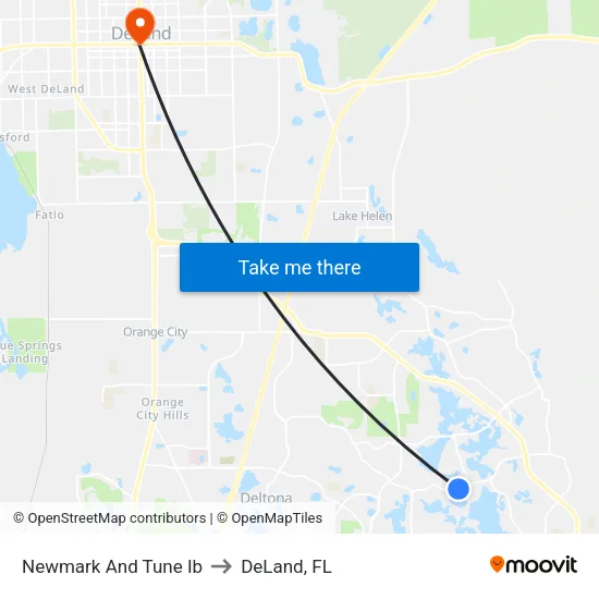 Newmark And Tune Ib to DeLand, FL map