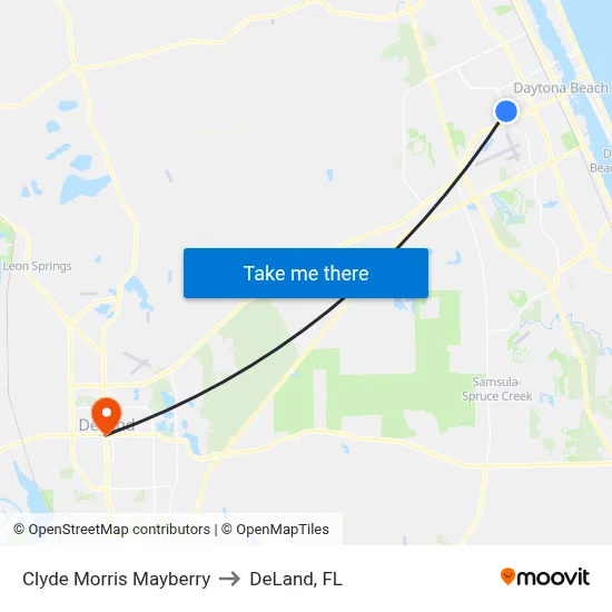 Clyde Morris   Mayberry to DeLand, FL map