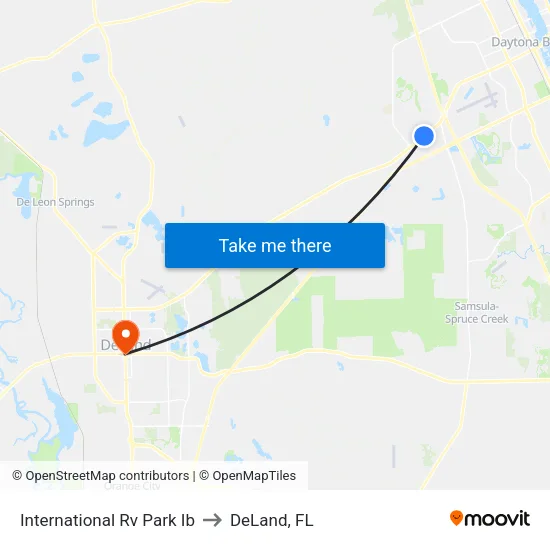 International Rv Park Ib to DeLand, FL map