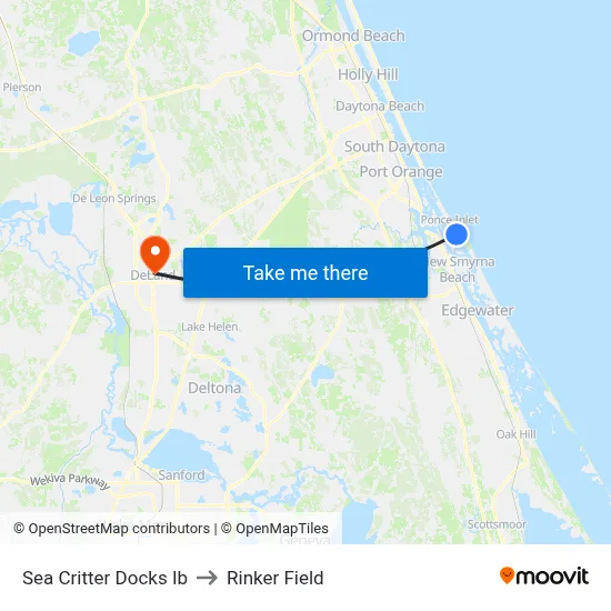 Sea Critter Docks  Ib to Rinker Field map