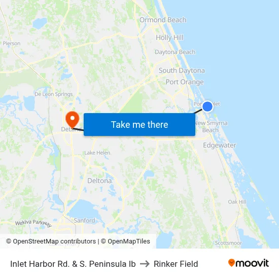 Inlet Harbor Rd. & S. Peninsula Ib to Rinker Field map