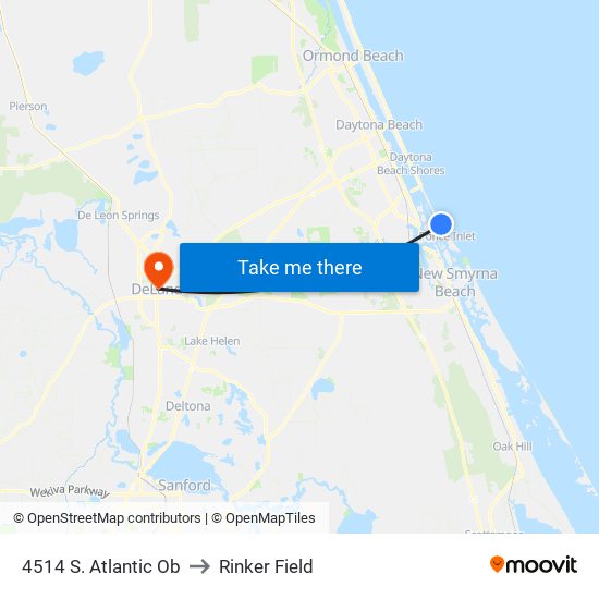 4514 S. Atlantic Ob to Rinker Field map