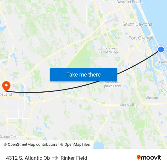 4312 S. Atlantic Ob to Rinker Field map