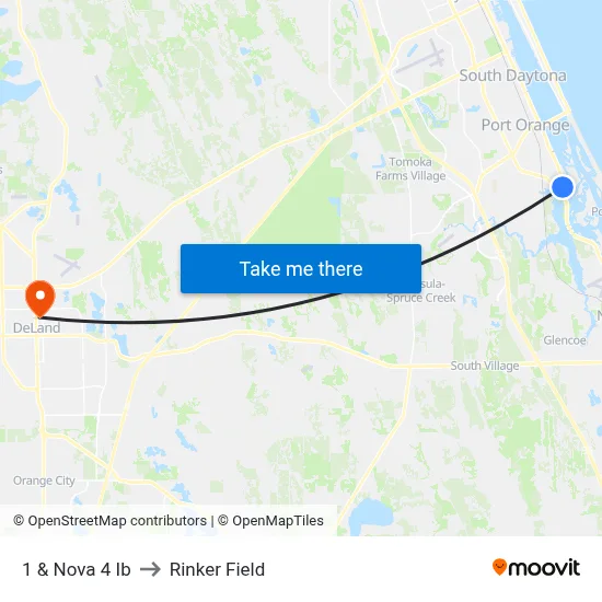 1 & Nova 4 Ib to Rinker Field map