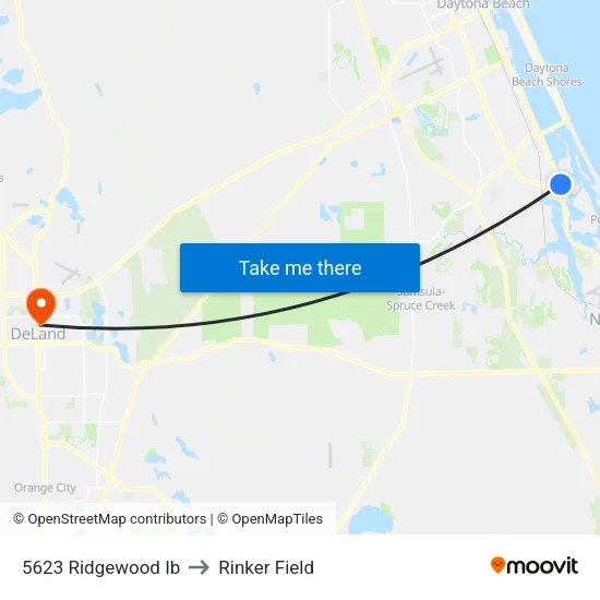 5623 Ridgewood Ib to Rinker Field map