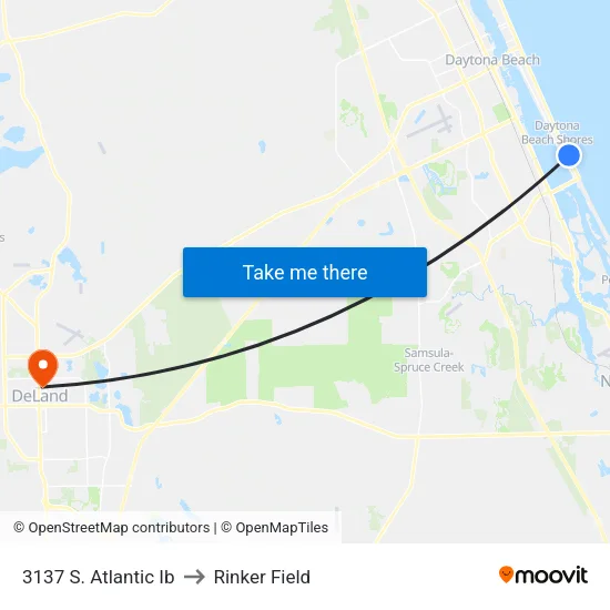 3137 S. Atlantic Ib to Rinker Field map