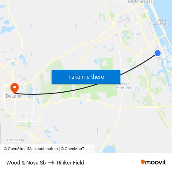 Wood & Nova Sb to Rinker Field map