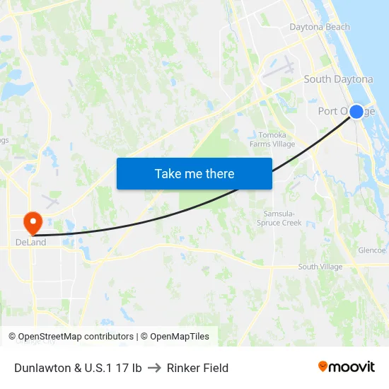 Dunlawton & U.S.1 17  Ib to Rinker Field map