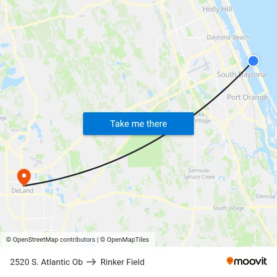 2520 S. Atlantic Ob to Rinker Field map