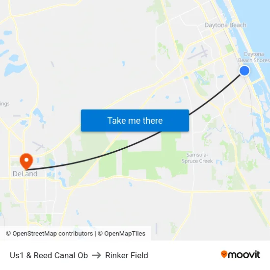 Us1 & Reed Canal Ob to Rinker Field map