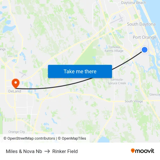 Miles & Nova  Nb to Rinker Field map