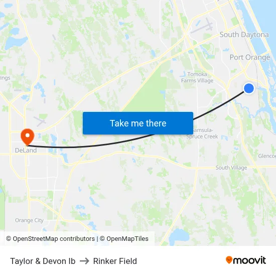 Taylor & Devon Ib to Rinker Field map
