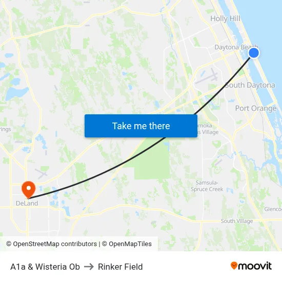 A1a & Wisteria Ob to Rinker Field map