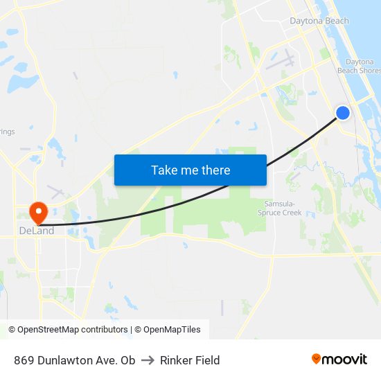 869 Dunlawton Ave. Ob to Rinker Field map