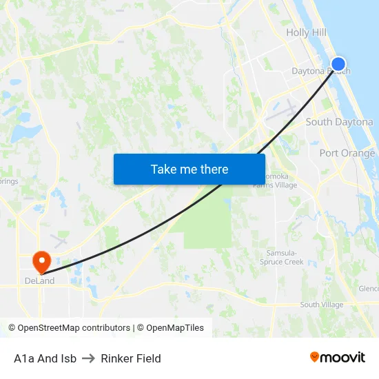 A1a And Isb to Rinker Field map