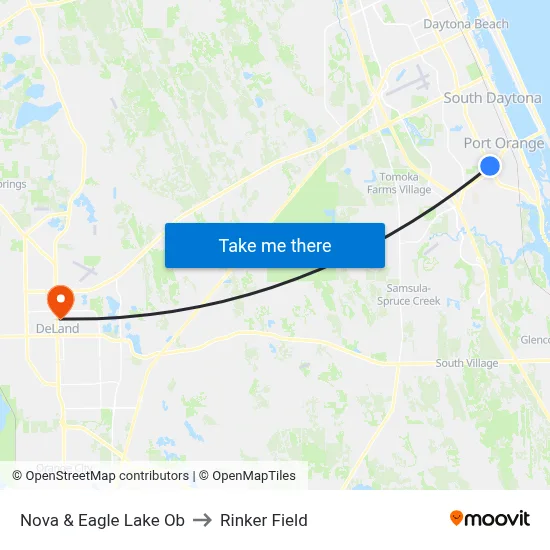 Nova & Eagle Lake Ob to Rinker Field map