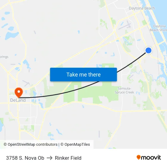 3758 S. Nova Ob to Rinker Field map