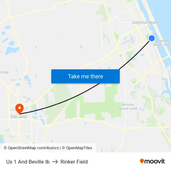 Us 1 And Beville Ib to Rinker Field map