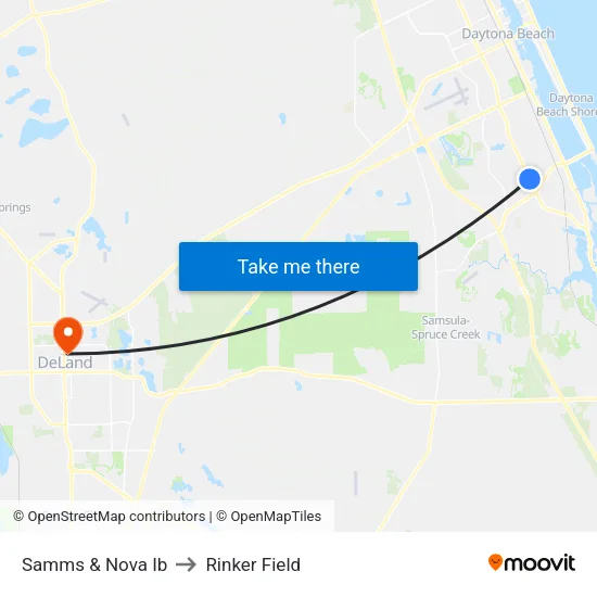 Samms & Nova Ib to Rinker Field map