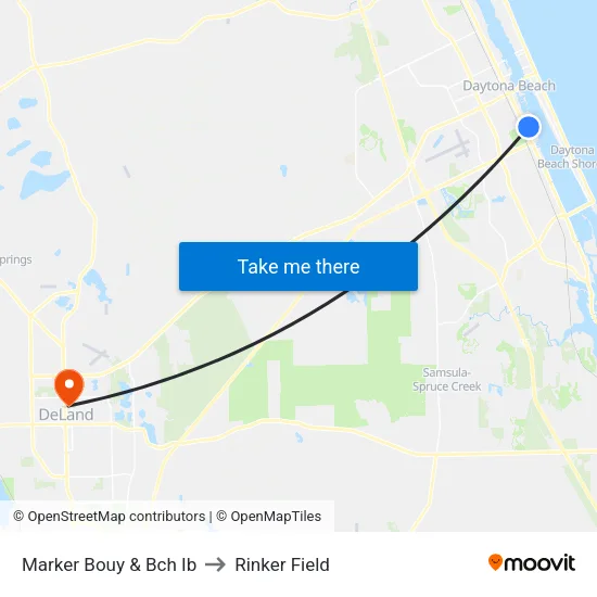 Marker Bouy & Bch Ib to Rinker Field map