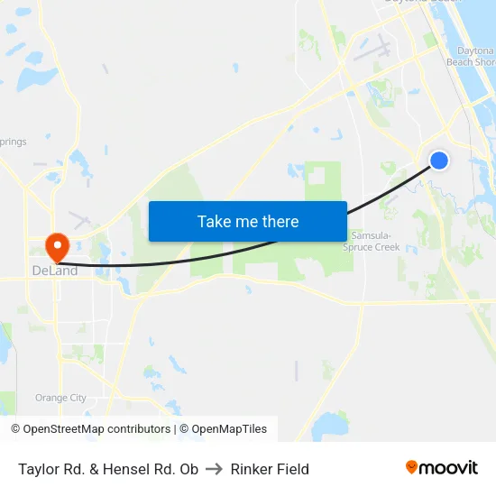 Taylor Rd. & Hensel Rd. Ob to Rinker Field map