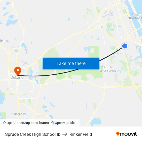 Spruce Creek High School Ib to Rinker Field map