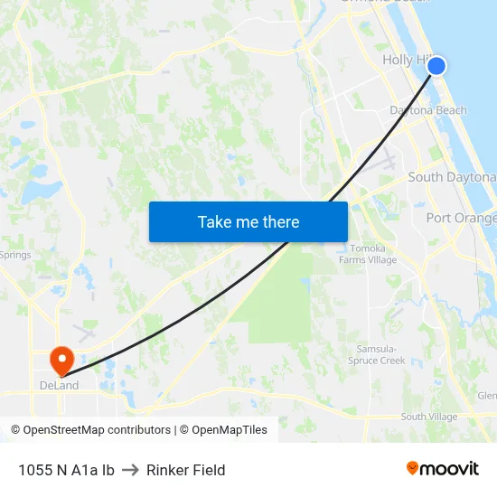 1055 N A1a Ib to Rinker Field map