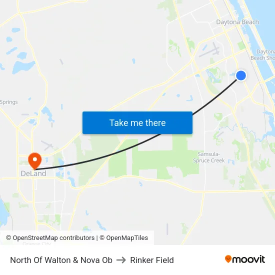 North Of Walton & Nova Ob to Rinker Field map