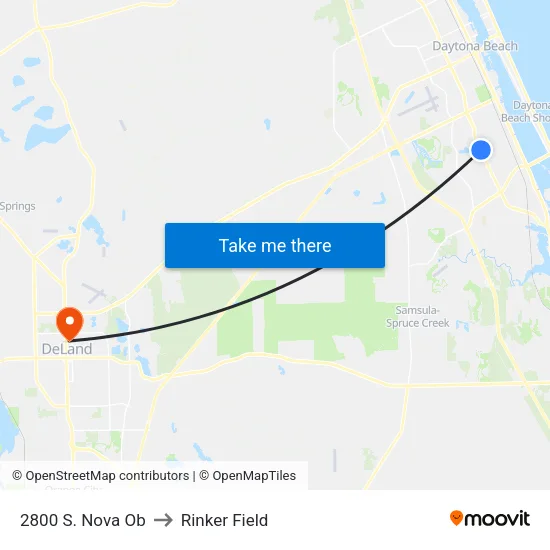 2800 S. Nova Ob to Rinker Field map