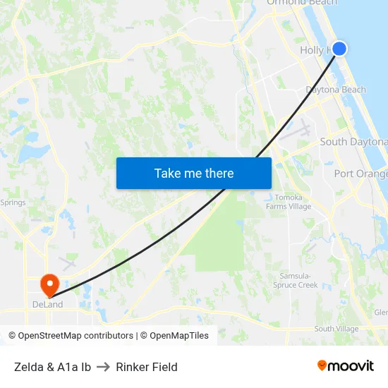 Zelda & A1a Ib to Rinker Field map