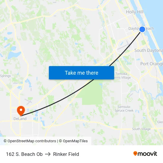 162 S. Beach Ob to Rinker Field map