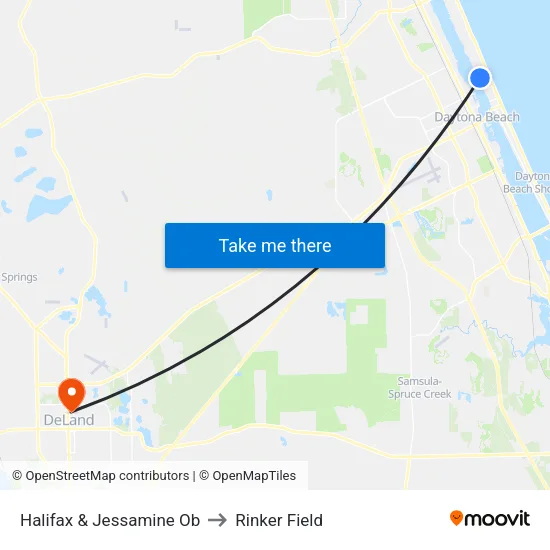 Halifax & Jessamine Ob to Rinker Field map