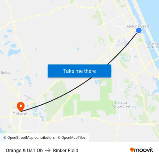 Orange & Us1  Ob to Rinker Field map