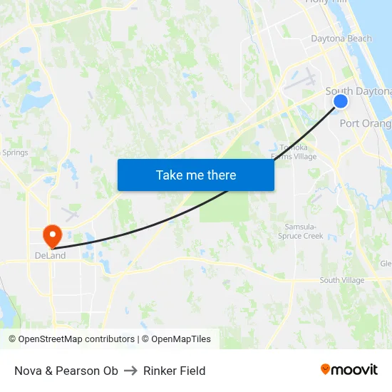 Nova & Pearson Ob to Rinker Field map