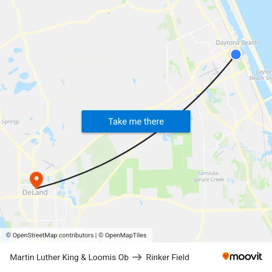 Martin Luther King & Loomis Ob to Rinker Field map