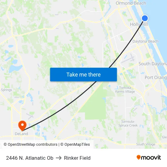2446 N. Atlanatic Ob to Rinker Field map