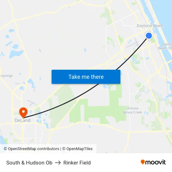 South & Hudson Ob to Rinker Field map