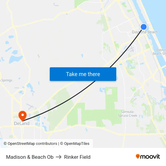 Madison & Beach Ob to Rinker Field map