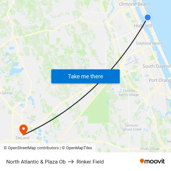 North Atlantic & Plaza Ob to Rinker Field map