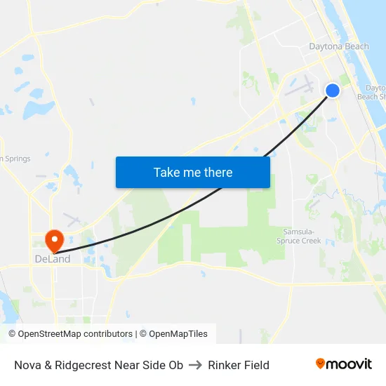 Nova & Ridgecrest Near Side Ob to Rinker Field map