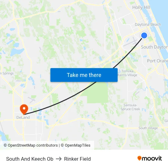 South And Keech Ob to Rinker Field map