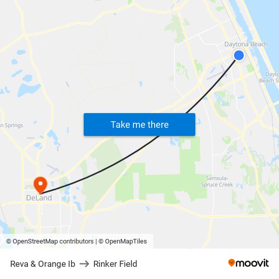 Reva & Orange Ib to Rinker Field map