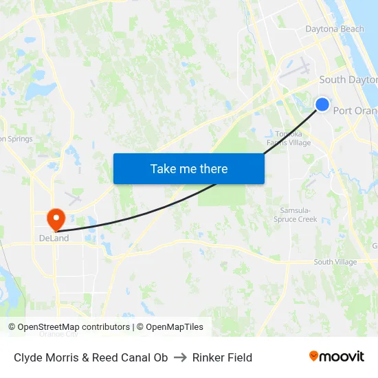 Clyde Morris & Reed Canal Ob to Rinker Field map