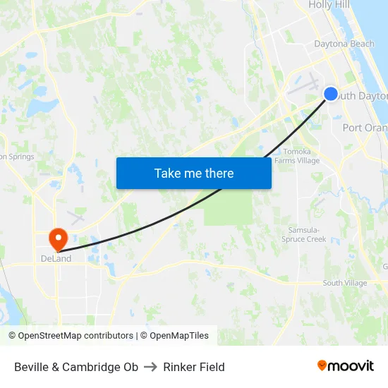 Beville & Cambridge Ob to Rinker Field map
