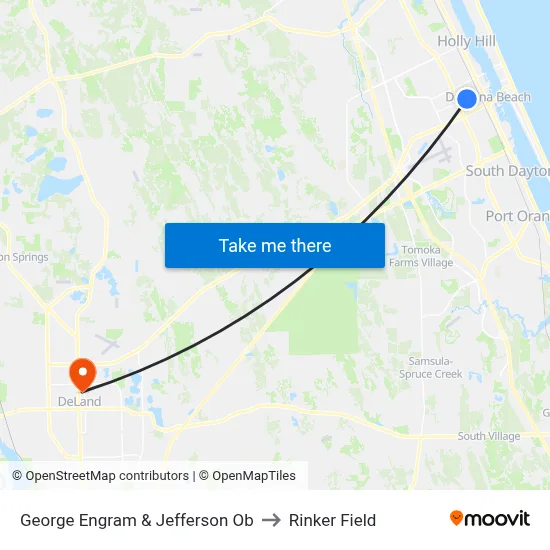 George Engram & Jefferson Ob to Rinker Field map