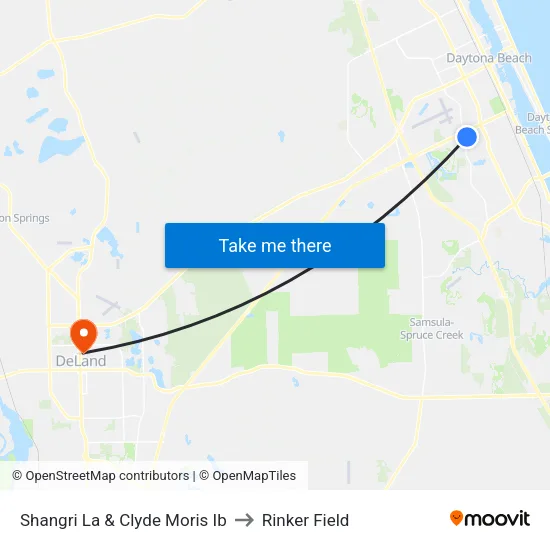Shangri La & Clyde Moris Ib to Rinker Field map