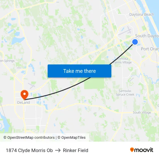 1874 Clyde Morris Ob to Rinker Field map
